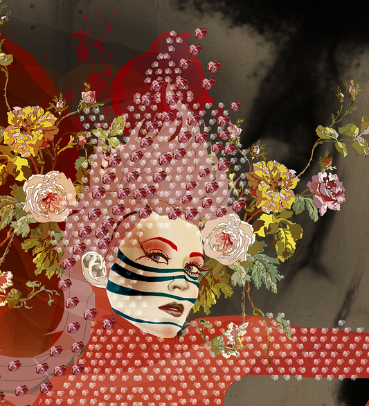 Porcelain plate / Volcanic series