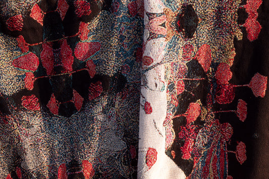 Luxe Jacquard Geweven Deken / Petal Smoke