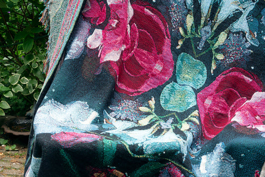 Luxe Jacquard Geweven Deken / Kaleido Bloom