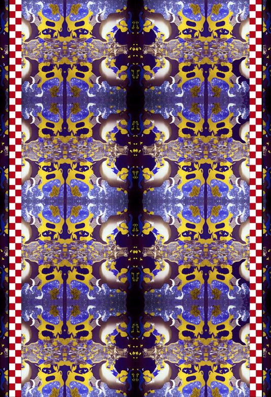 Artistic textiles Eco Cotton tea towels / 'Garden delights' 01